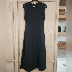 Free People Black Sleeveless Midi Dress